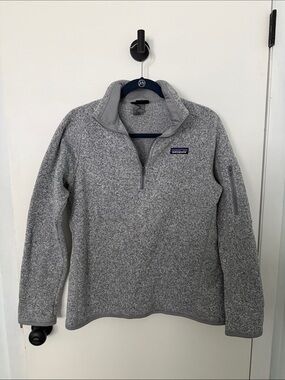 Patagonia Light Gray Heather Quarter-Zip Fleece